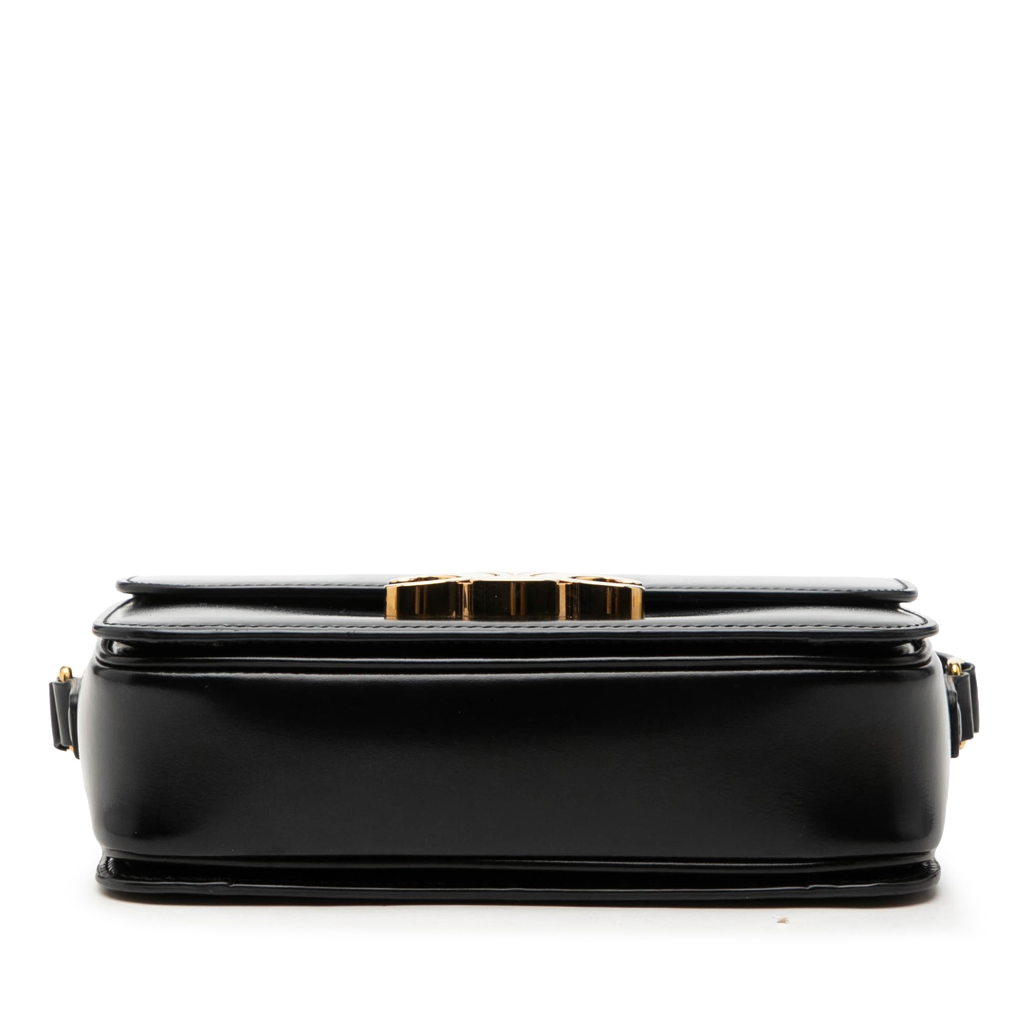 Celine Teen brillant Cuir de veau Triomphe Sac porté croisé