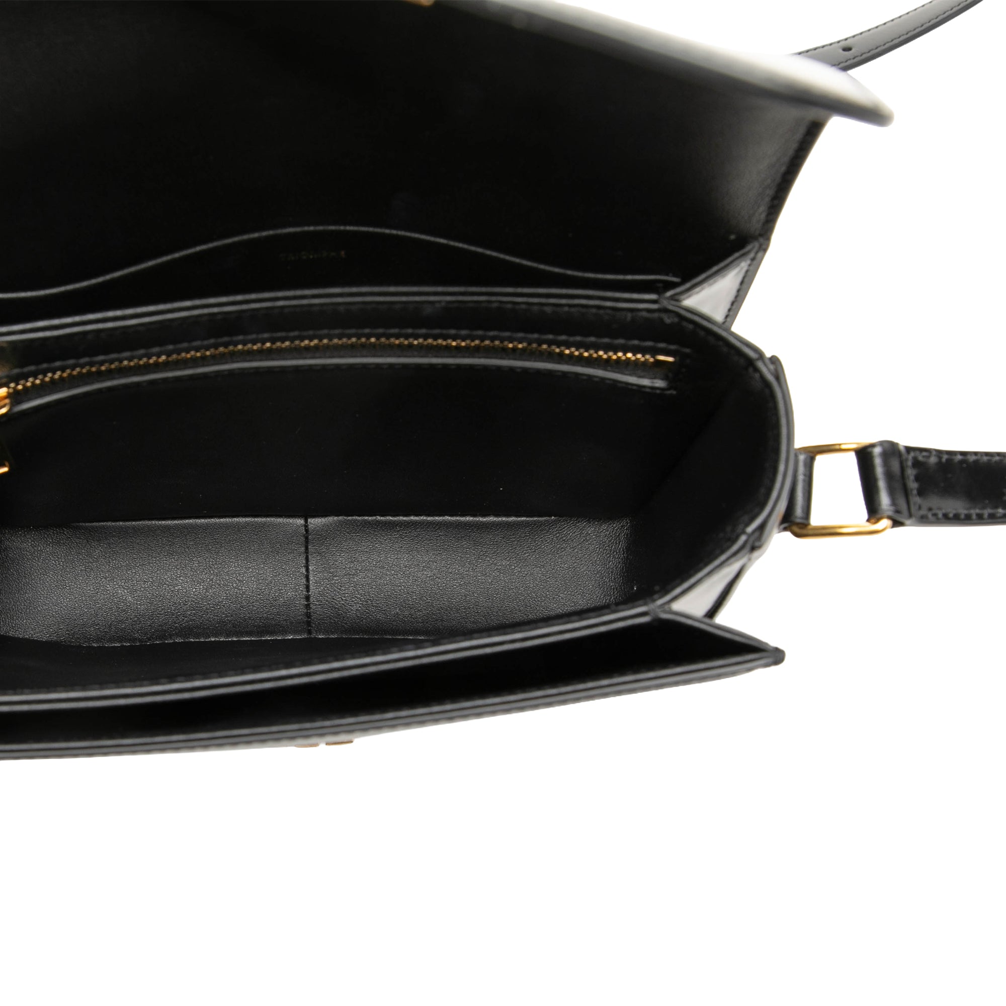 Celine Teen brillant Cuir de veau Triomphe Sac porté croisé