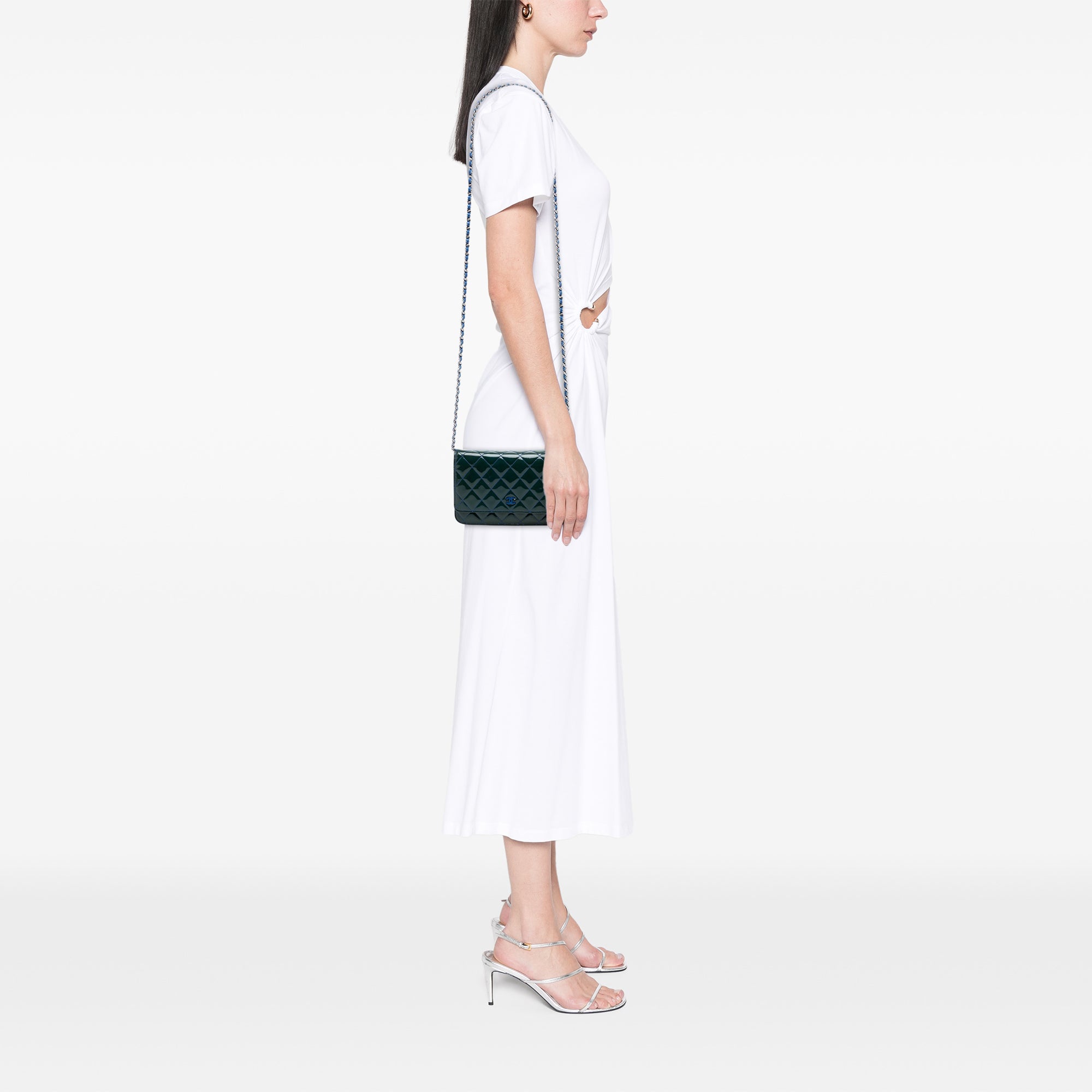 Chanel CC Matelassé Cuir verni Incognito Wallet on Chain