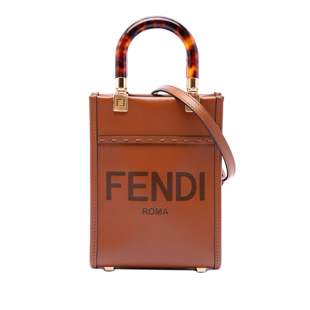 Fendi Mini Cuir Sunshine Shopper Cabas