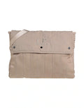 Cp Company Logo Herringbone Messenger Bag In Vintage Khaki with Certilogo
