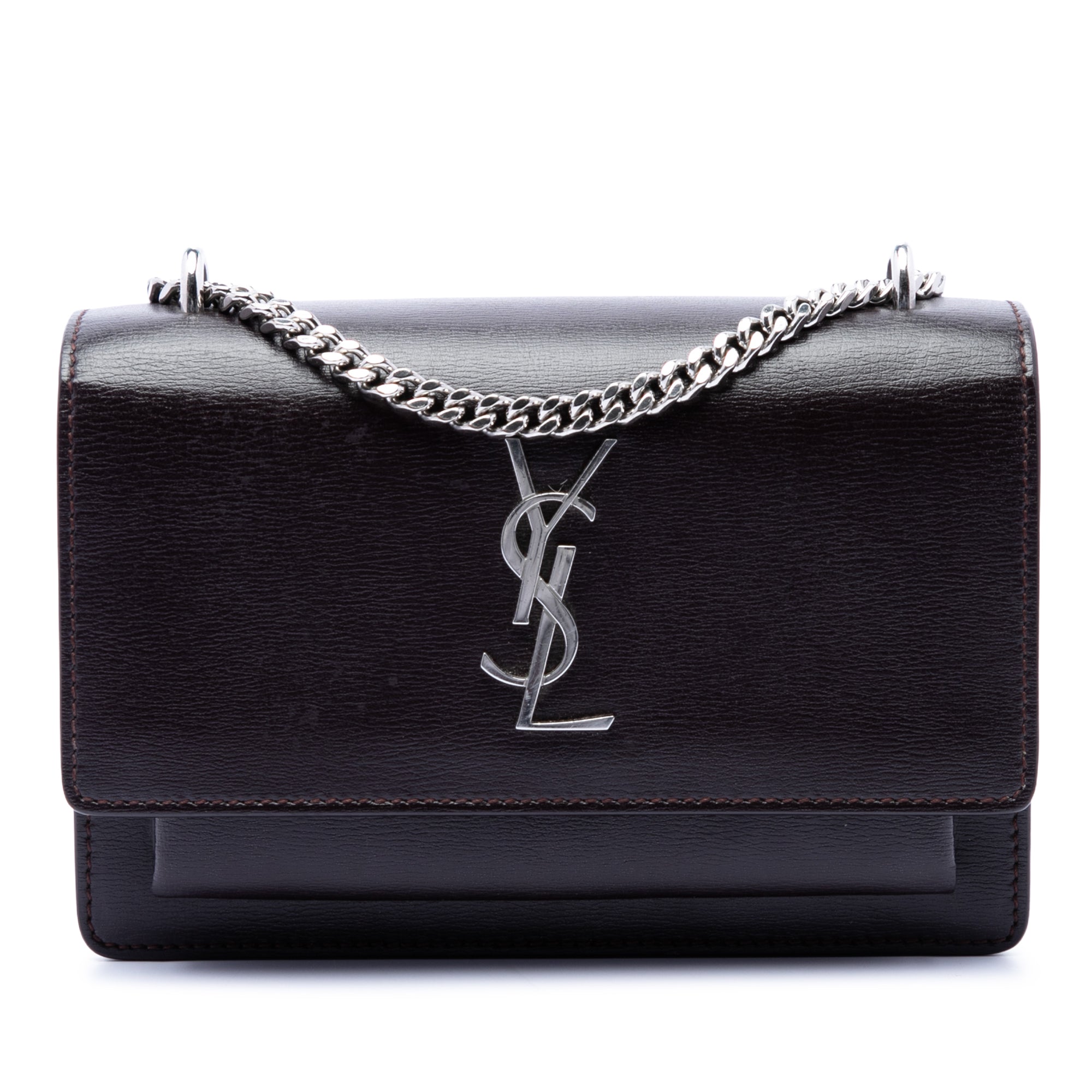 Saint Laurent Small Cuir de veau Monogram Sunset Sac porté croisé