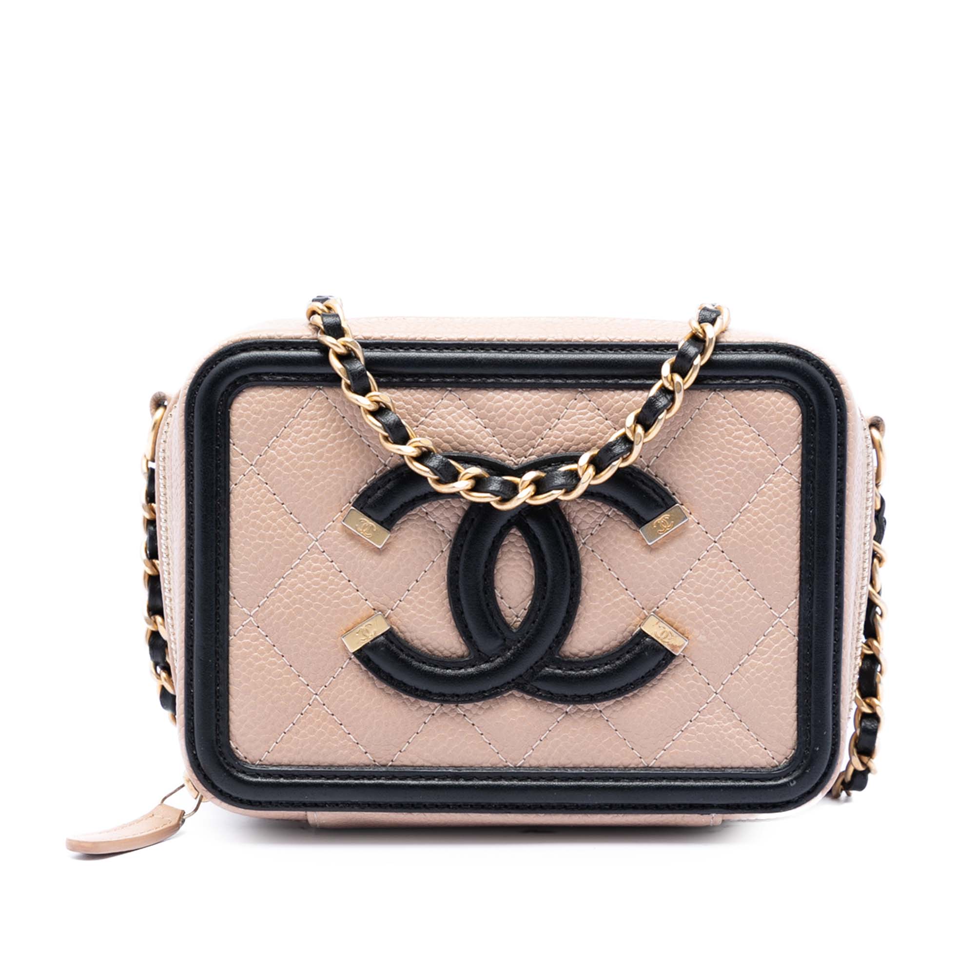 Chanel Mini Caviar CC Filigree Sac porté croisé