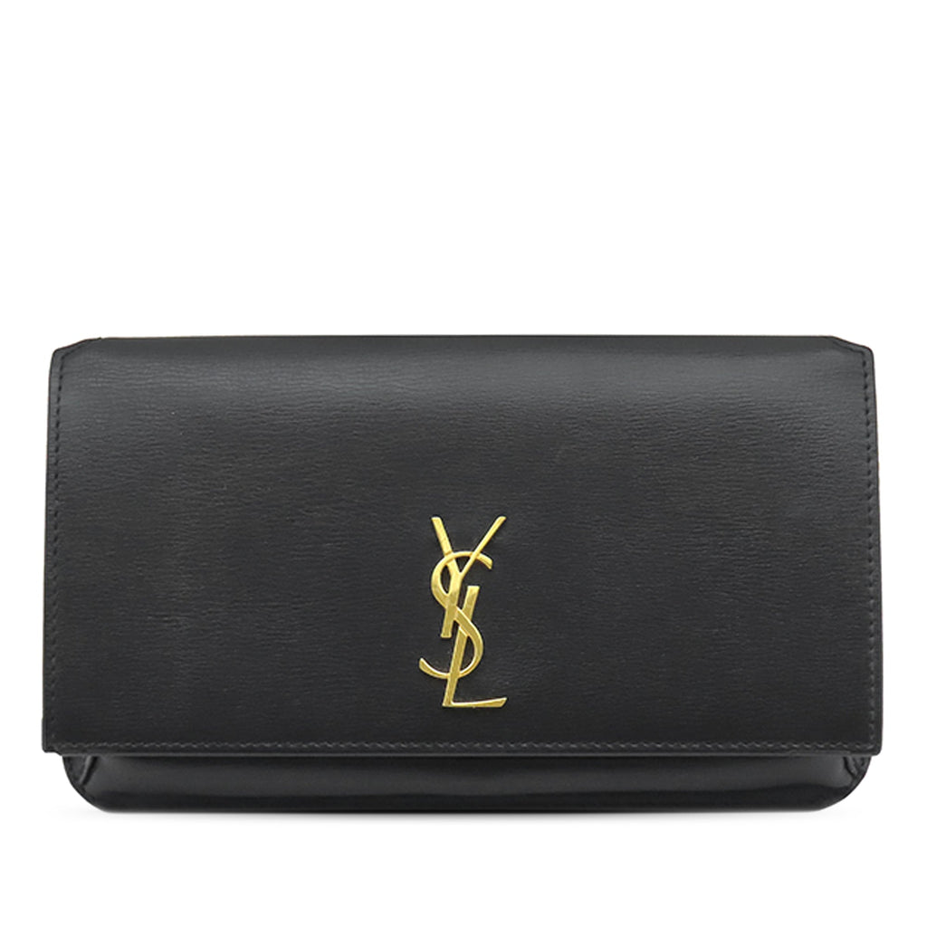 Saint Laurent Smooth Cuir de veau Monogram Cassandre Phone Holder