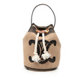 Celine Small Triomphe Raffia Drawstring Bucket Sac