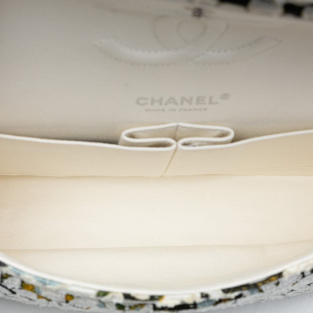 Chanel Medium Classic Chevron Tweed Double rabat
