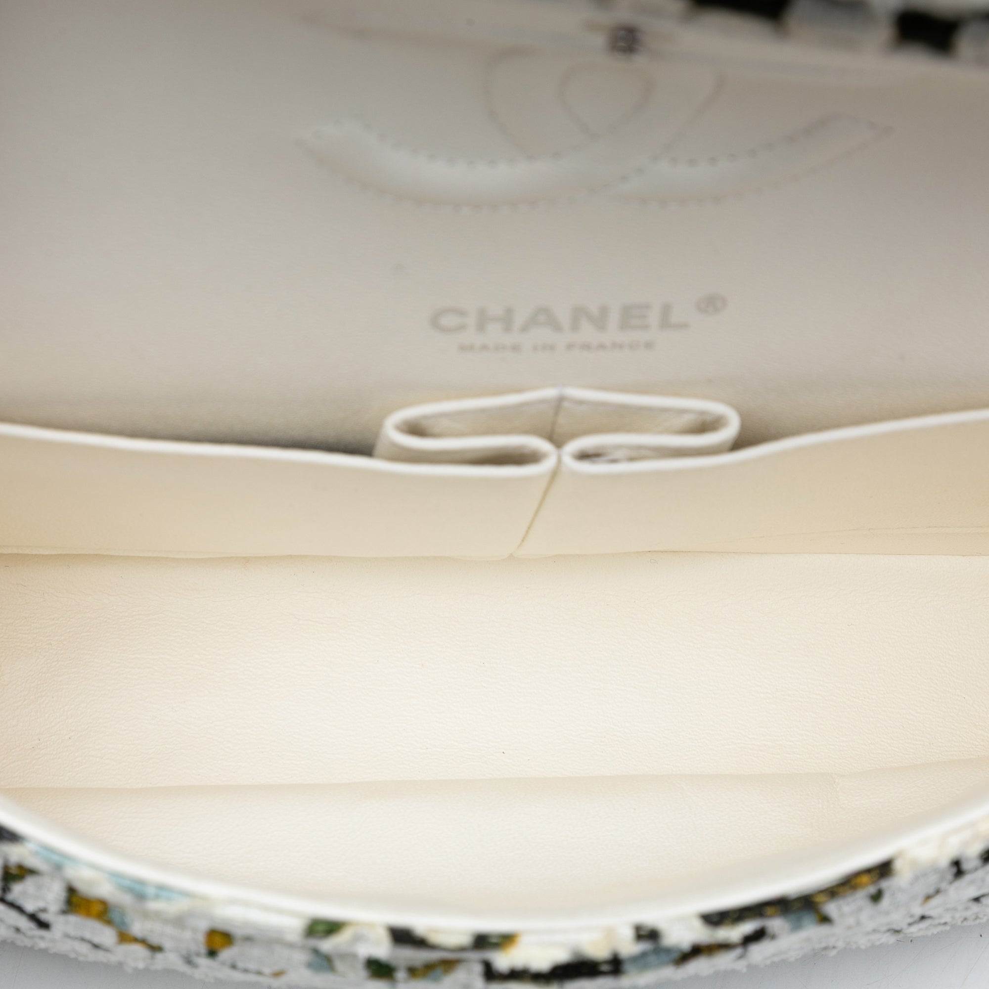 Chanel Medium Classic Chevron Tweed Double rabat