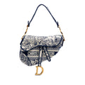Dior brodé Toile Toile de Jouy Saddle Sac