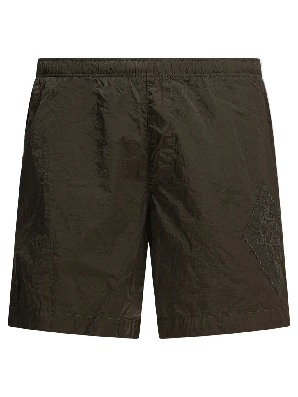 Cp Company Eco-Chrome British Sailor Swim Shorts In Ivy Green With Certilogo