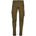 Cp Company 058A Stretch Satin Lens Cargo Pants In Ivy Green