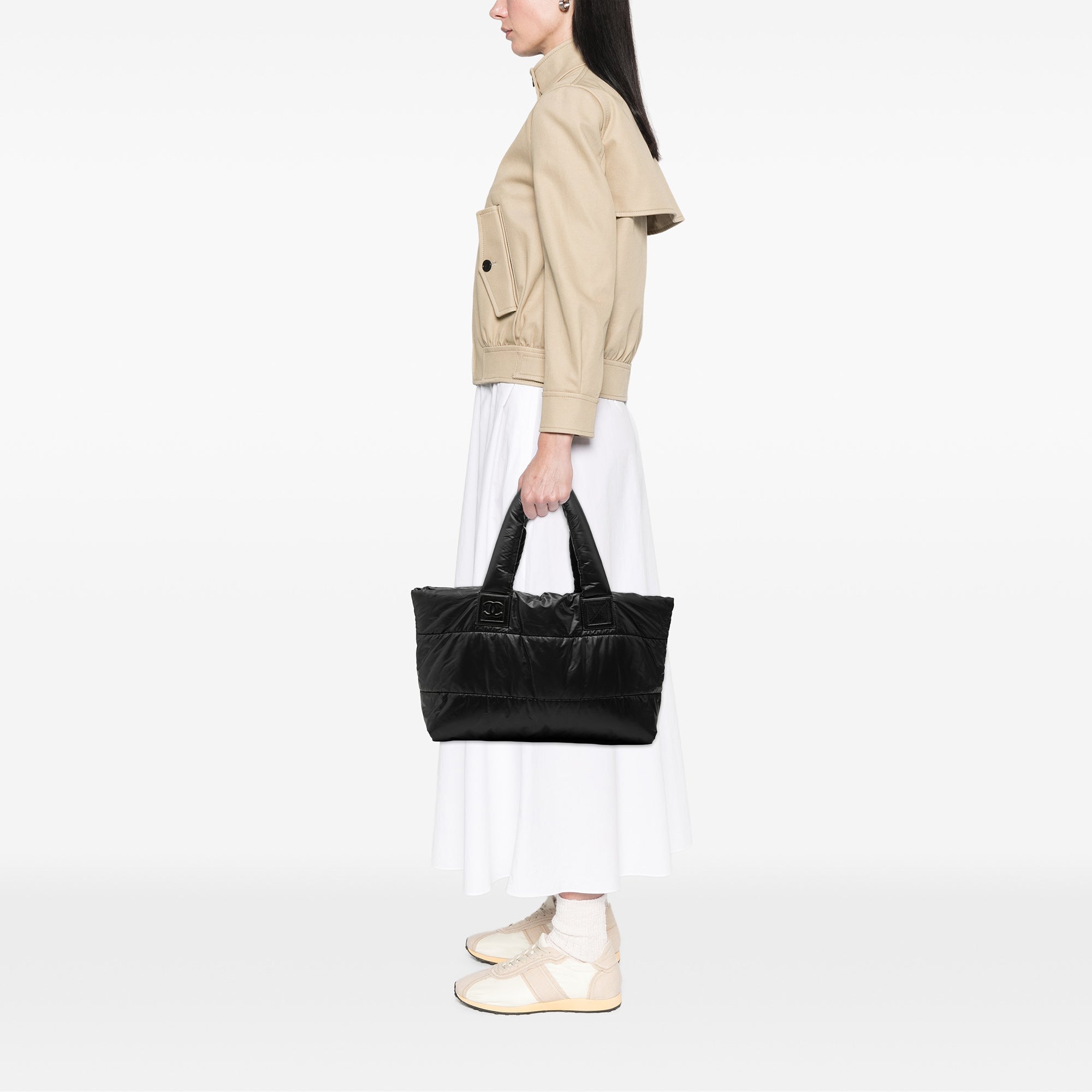 Chanel Medium Matelassé Nylon Coco Cocoon Cabas