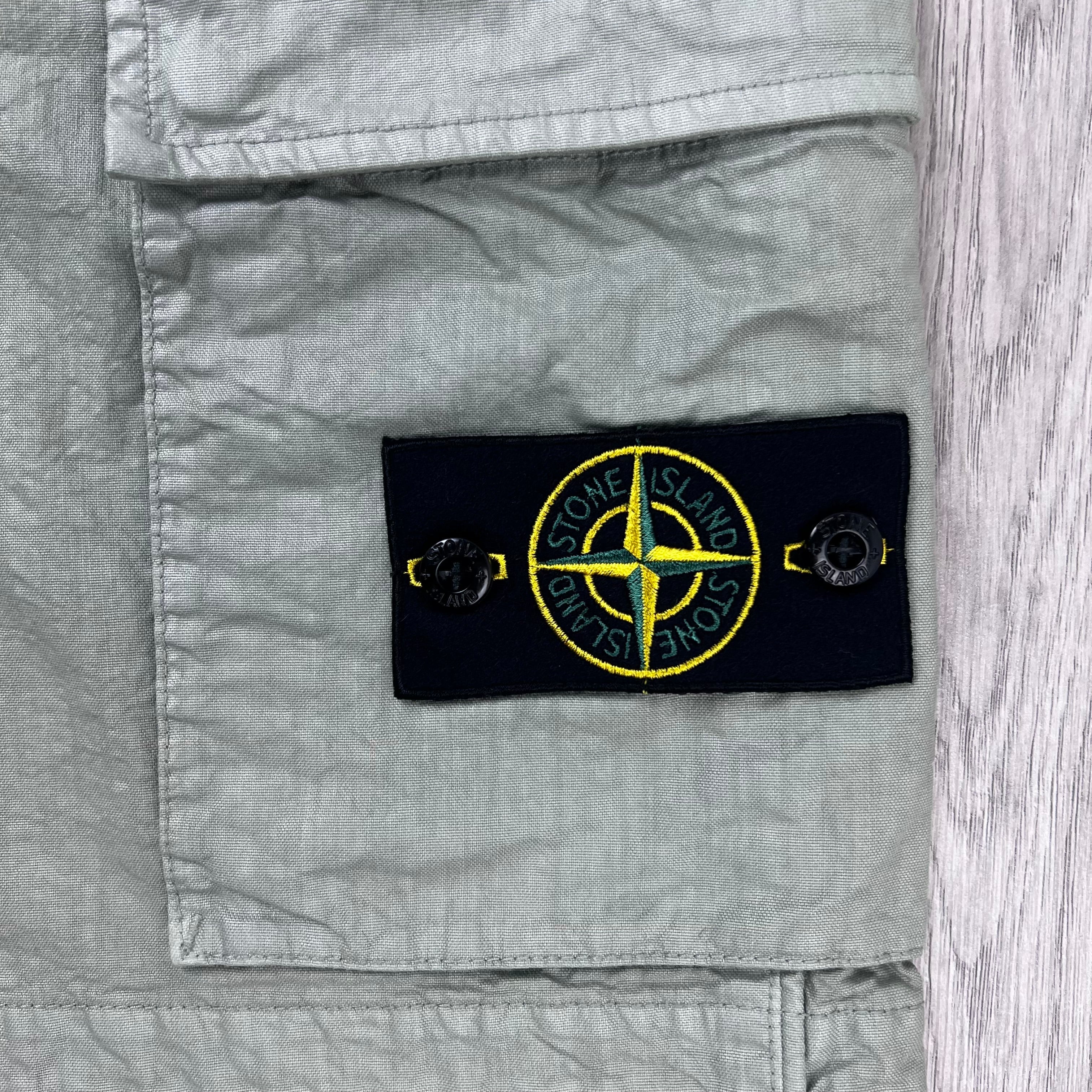 Stone Island 'Panama' Cargo Shorts - Sage