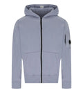 Cp Company 057A Light Fleece Full Zip Hoodie In Lavender