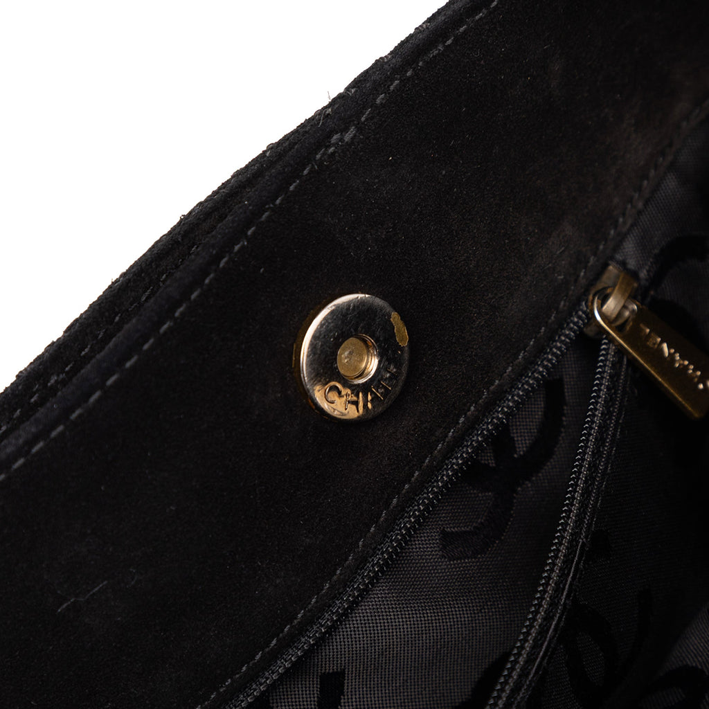 Chanel CC Surpiqué Daim Cabas