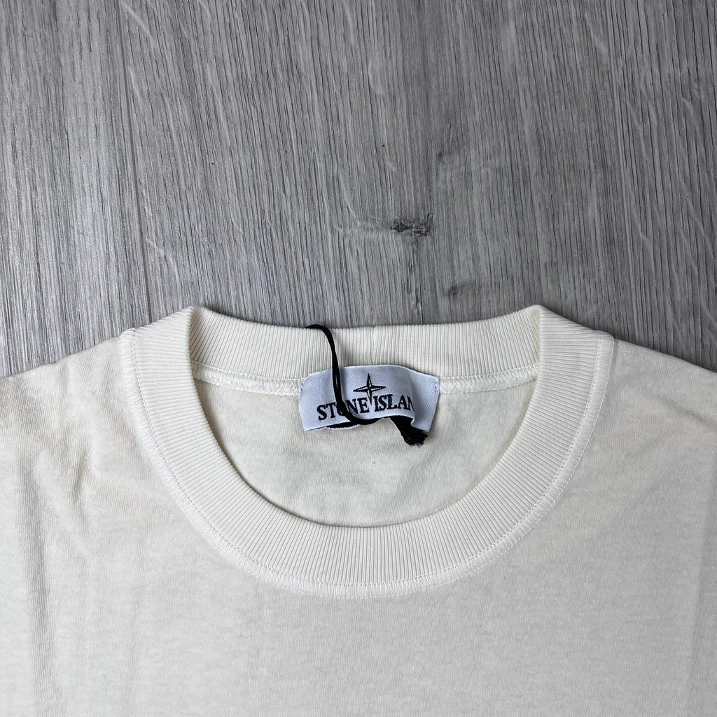 Stone Island 'Fissato' Patch T-Shirt - Ivory