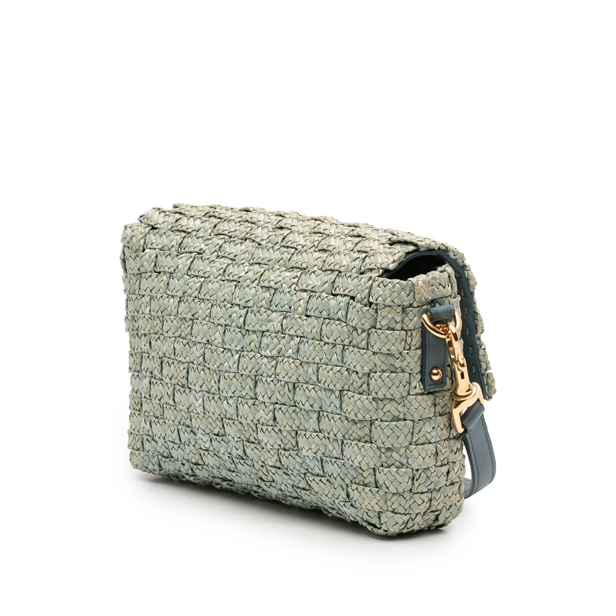 Dolce & Gabbana Cuir à finitions Woven Raffia Padlock Sac porté croisé
