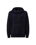 Cp Company Lambswool Grs Boxy Hooded Knit In Navy