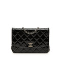 Chanel CC Matelassé Cuir verni Brilliant Wallet on Chain
