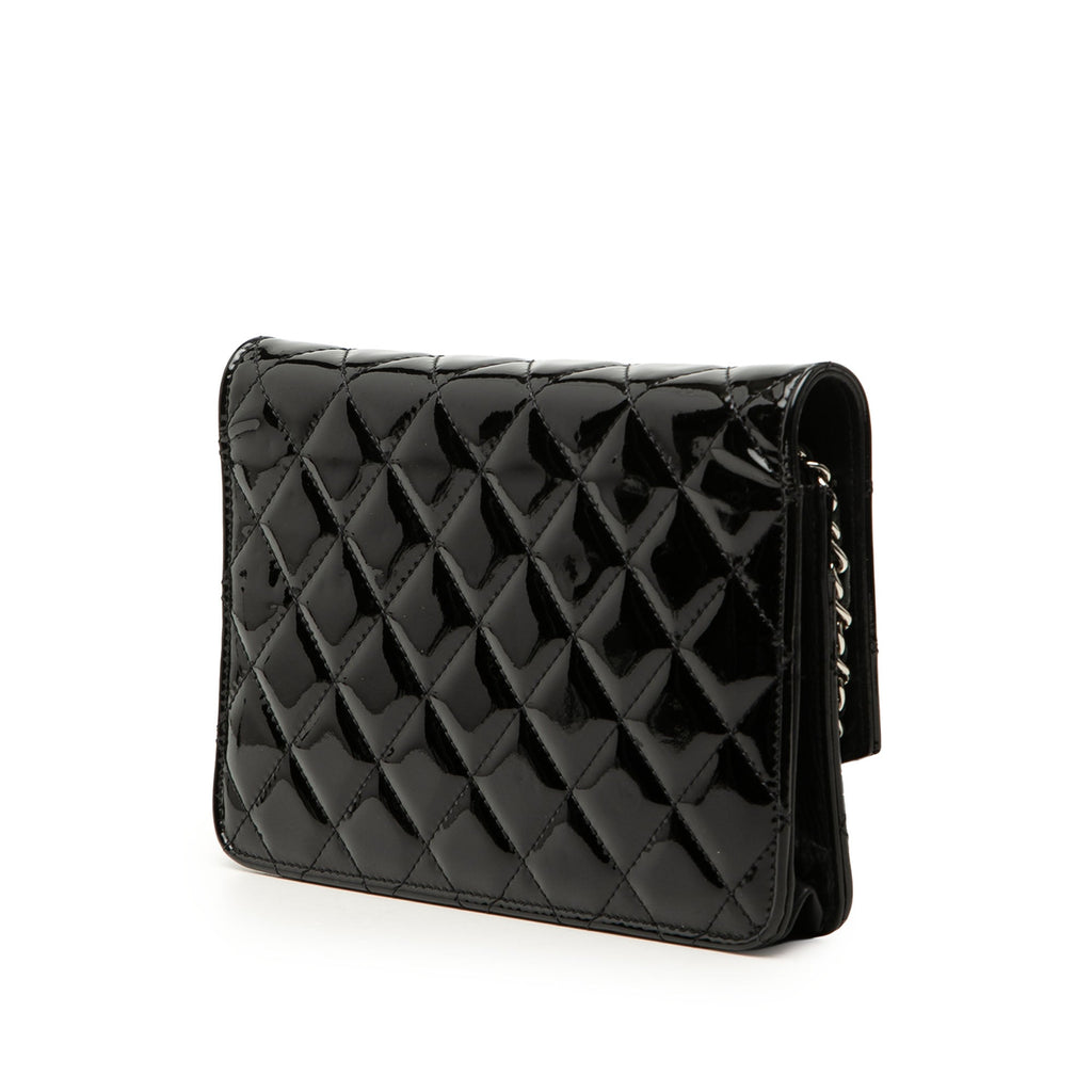 Chanel CC Matelassé Cuir verni Brilliant Wallet on Chain