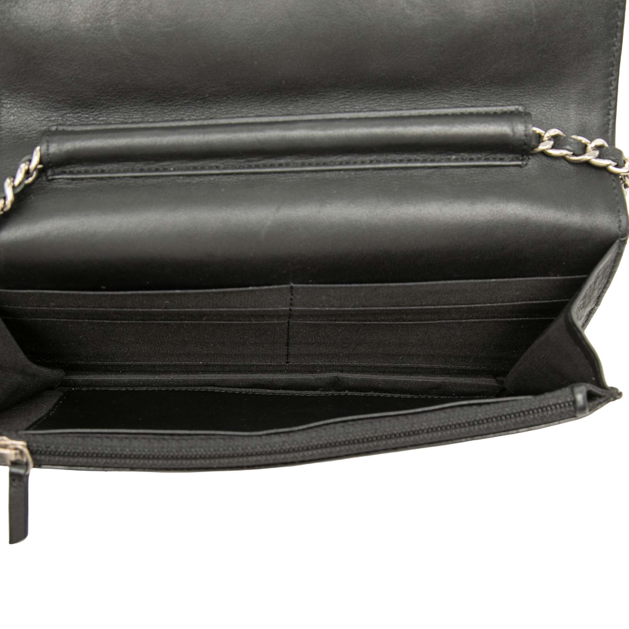 Chanel CC Matelassé Cuir verni Brilliant Wallet on Chain