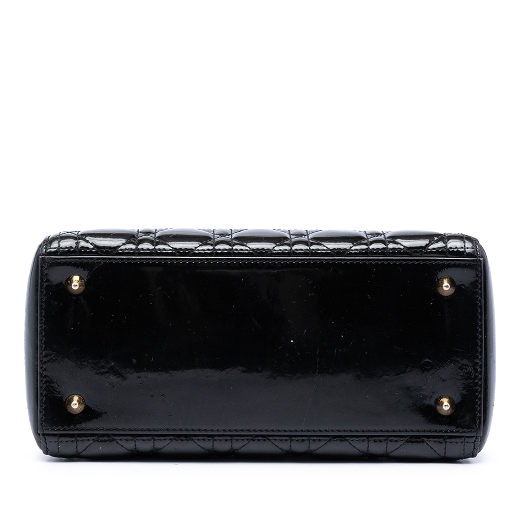 Dior Medium Cuir verni Cannage Lady Dior