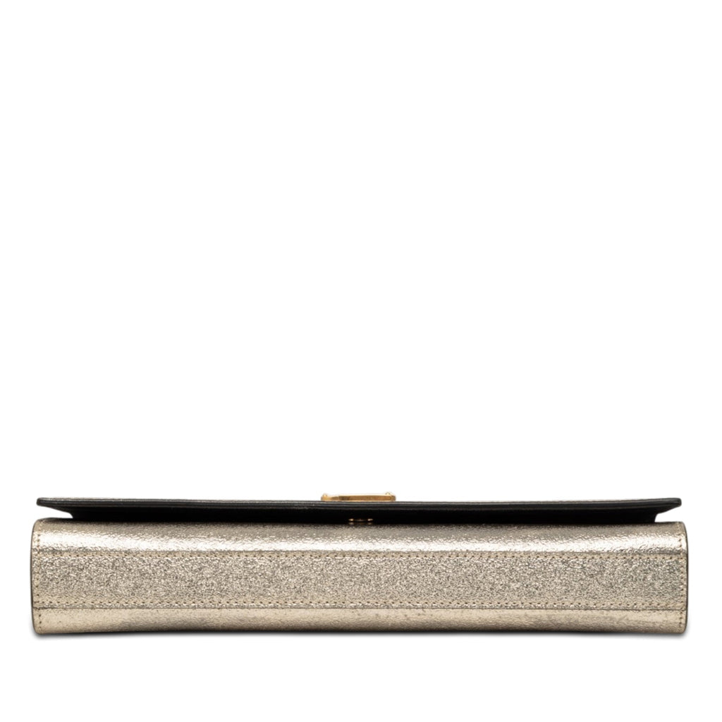 Saint Laurent Metallic Cuir de veau Cassandre Pochette