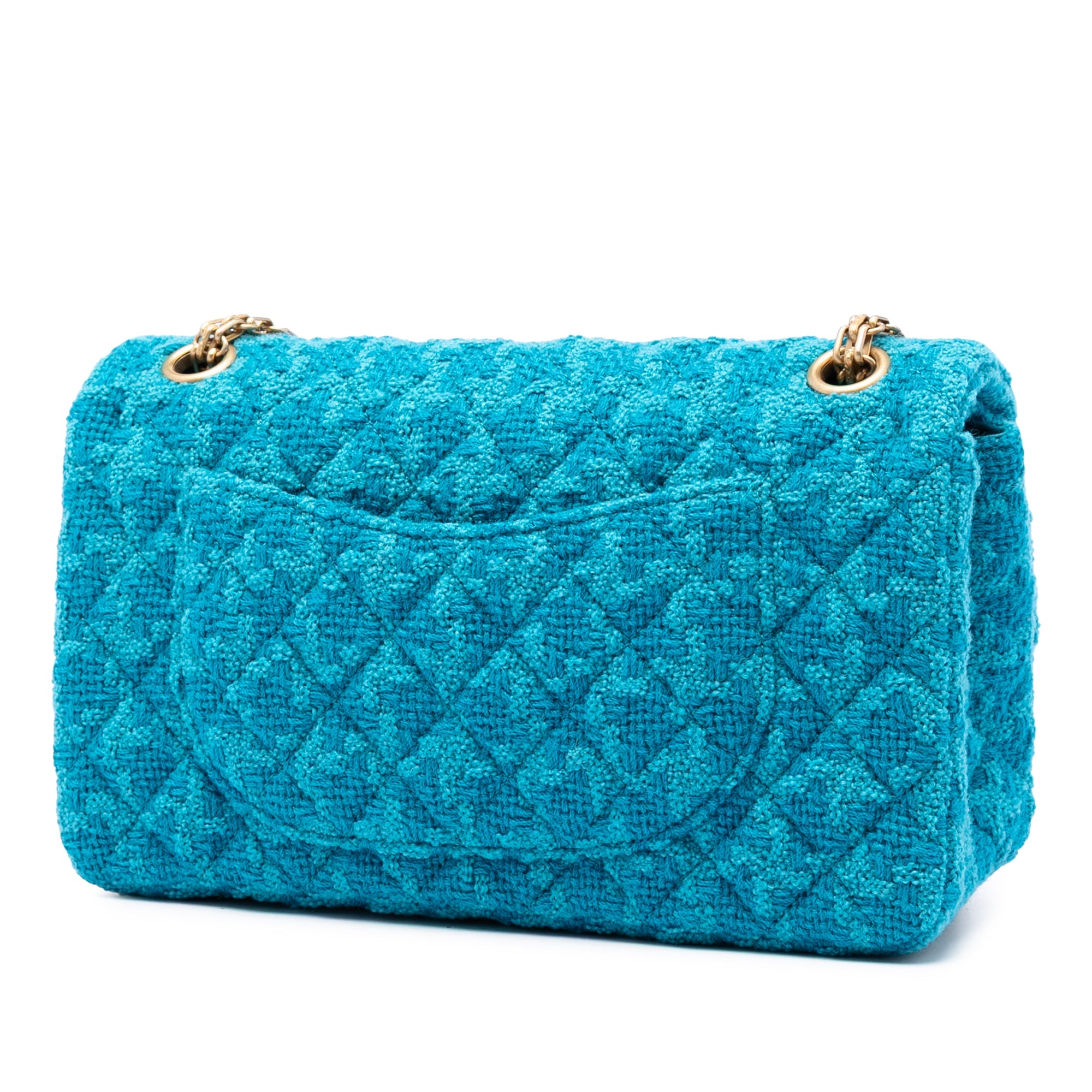 Chanel Matelassé Tweed Reissue 2.55 Double rabat 225
