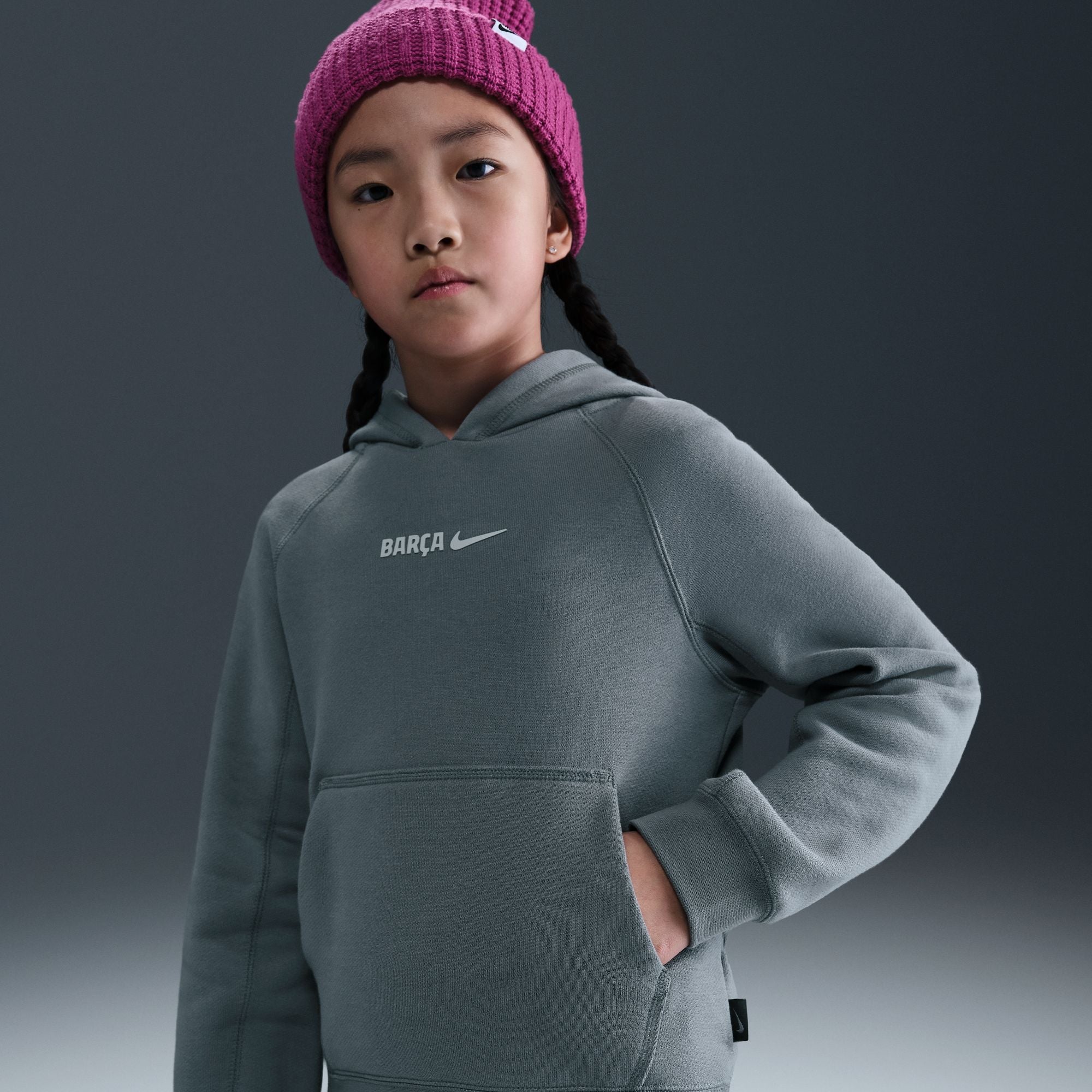 Nike FC Barcelona Air Big Kids' Soccer Pullover Hoodie