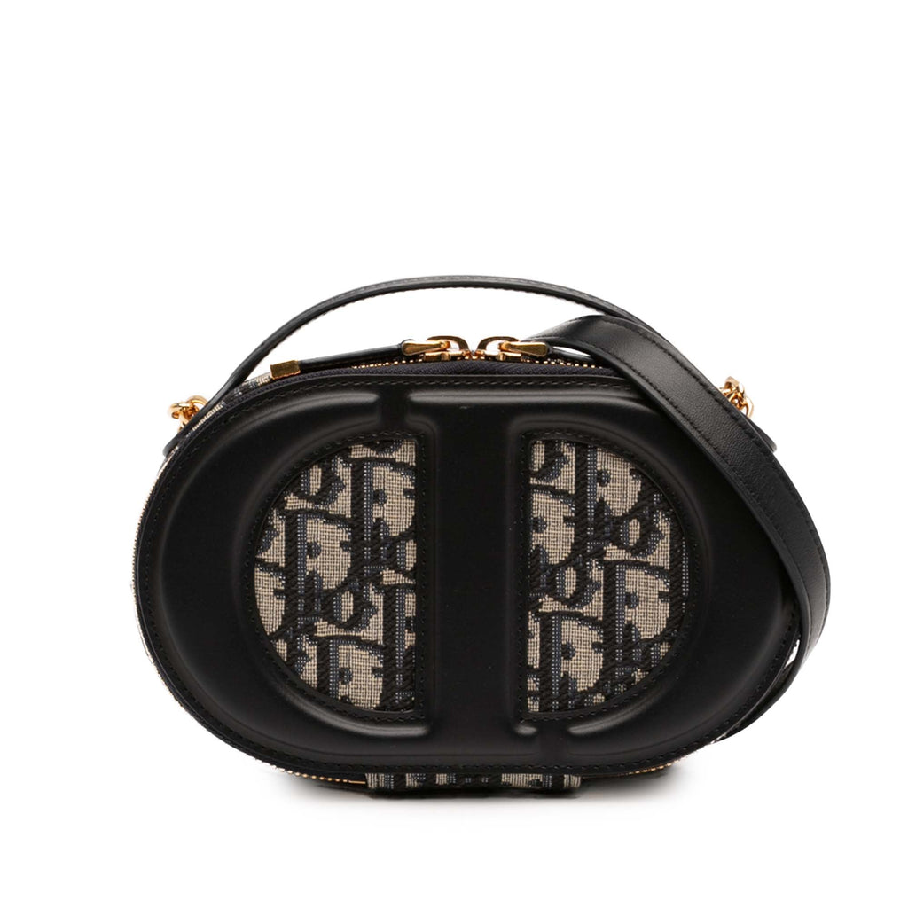 Dior Cuir et Oblique Toile CD Oval Sac caméra