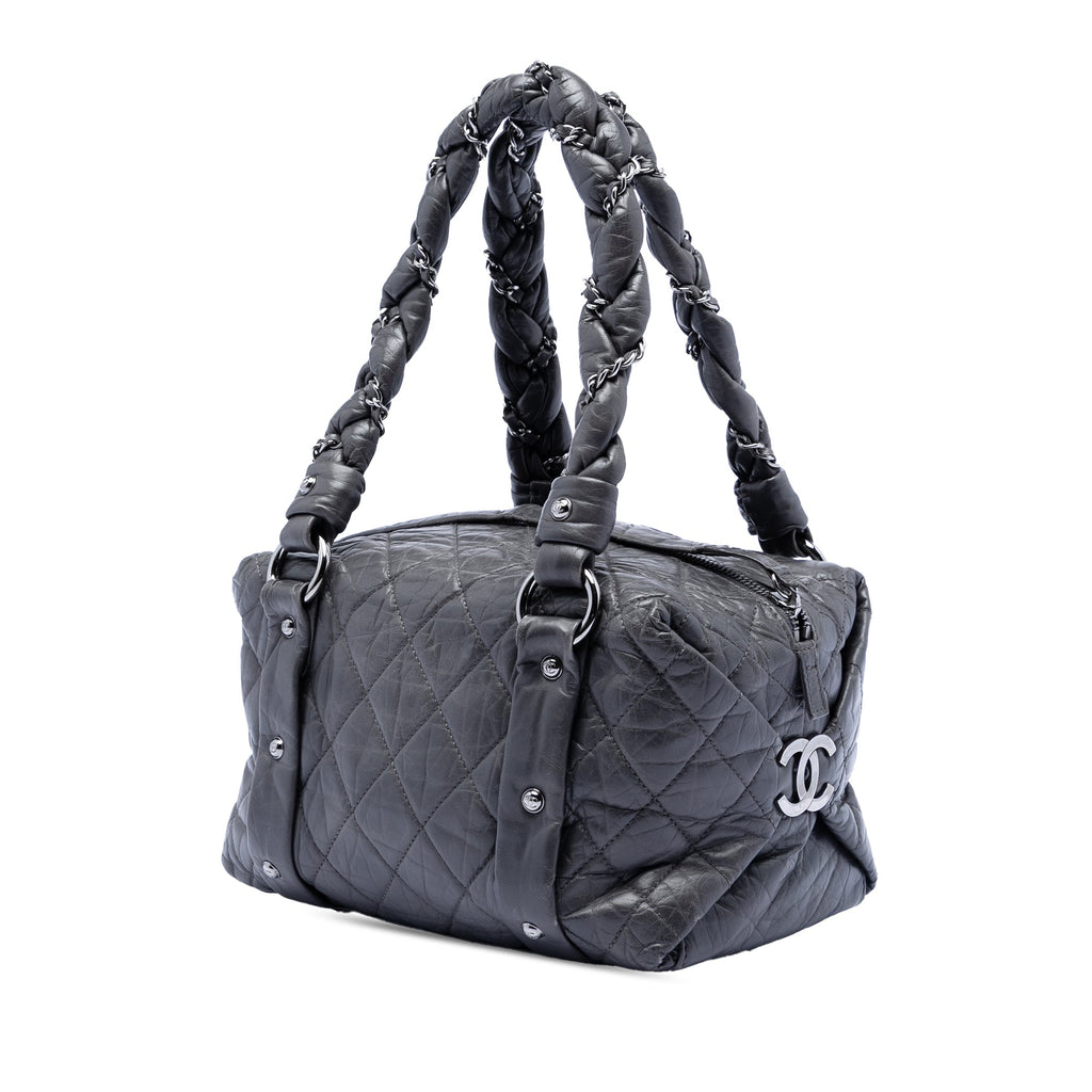 Chanel Small Distressed Cuir d’agneau Lady Braid Cabas