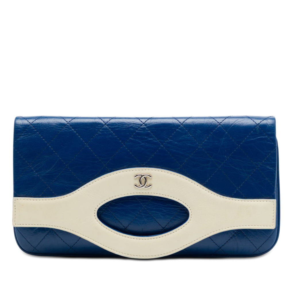 Chanel Small Bicolor vieilli Cuir de veau 31 Pochette