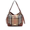 Burberry Small House Check Toile Bridle Canterbury Cabas