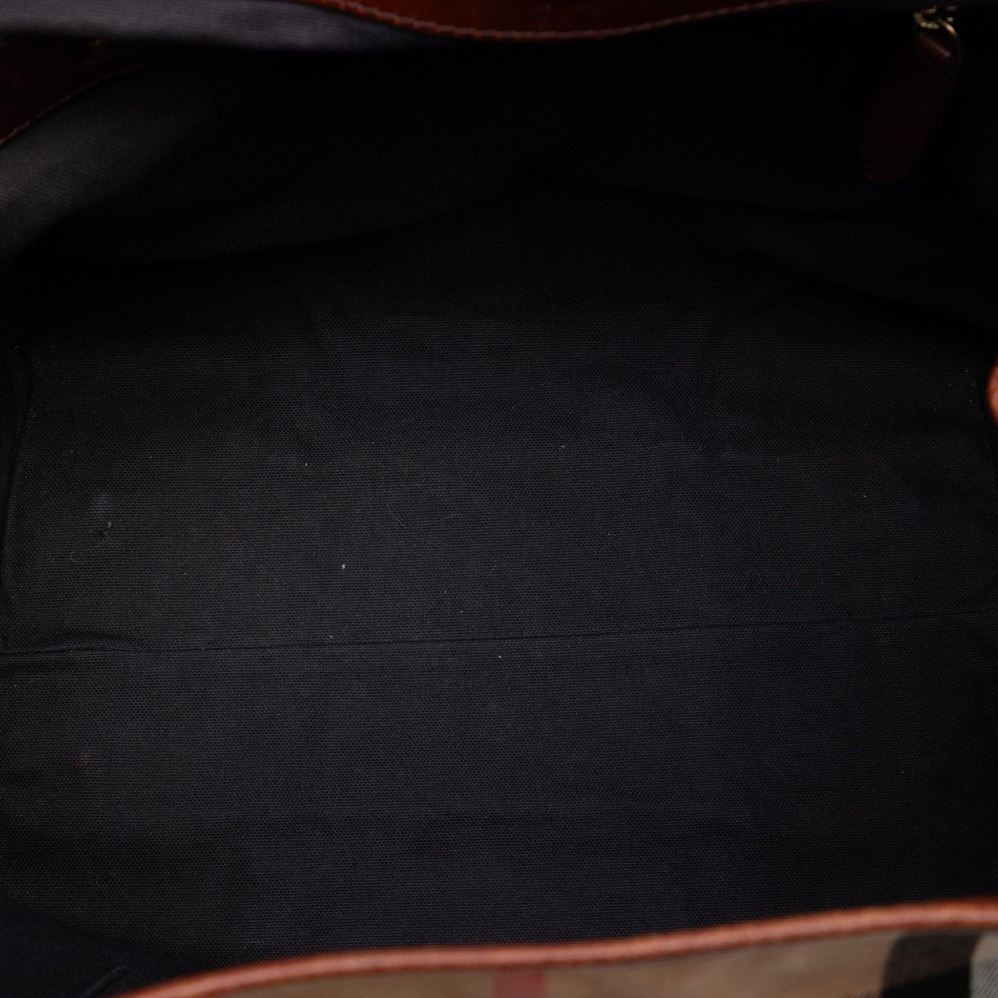 Burberry Small House Check Toile Bridle Canterbury Cabas