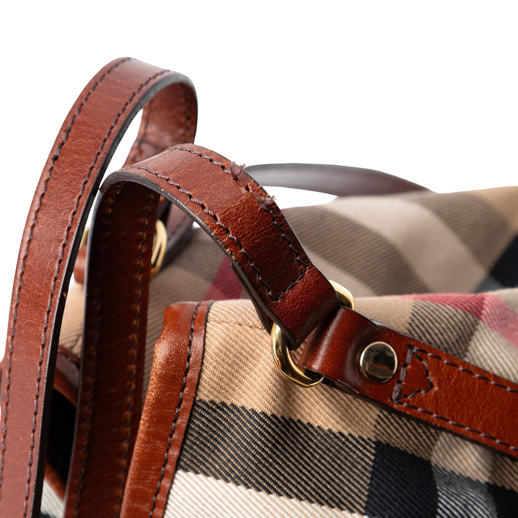 Burberry Small House Check Toile Bridle Canterbury Cabas