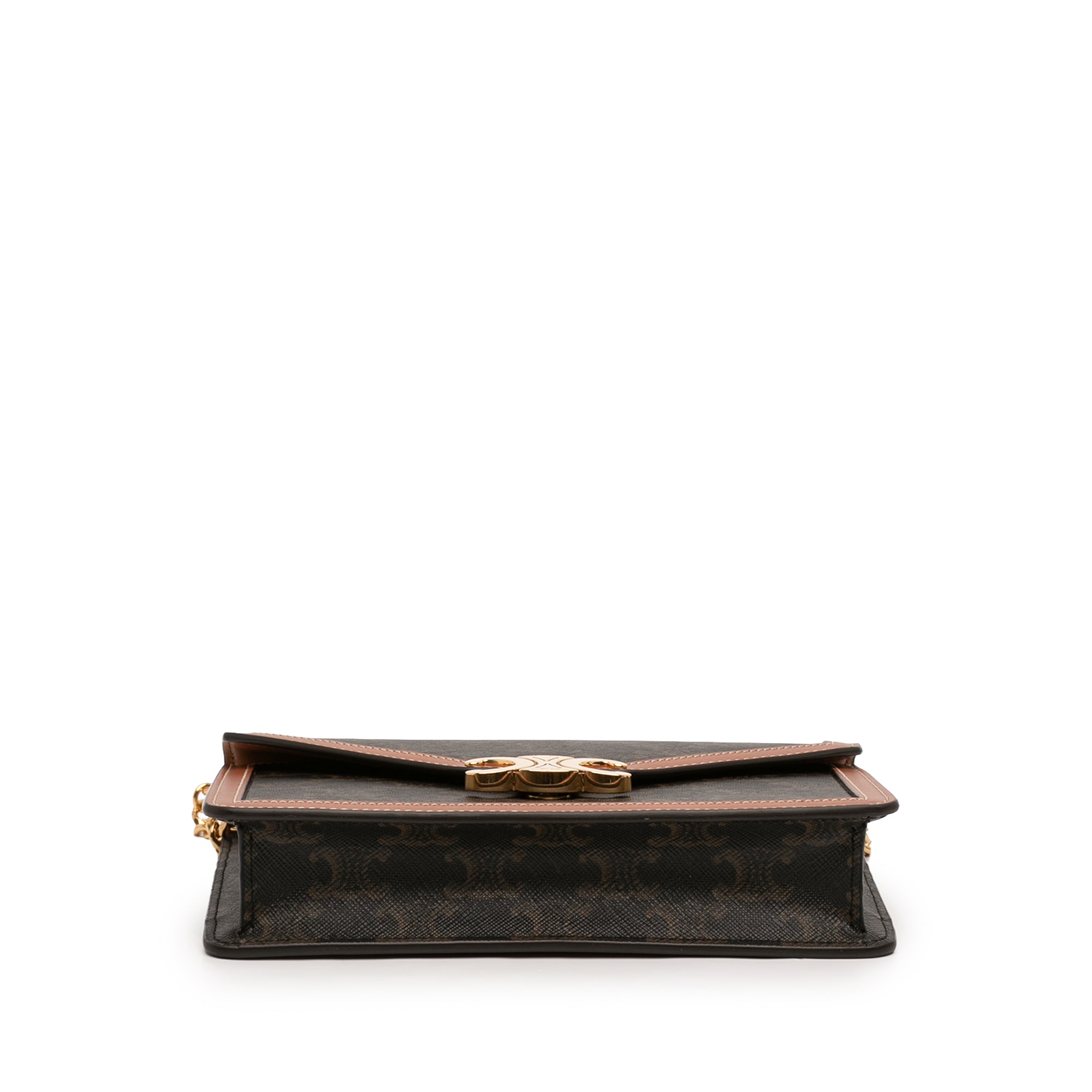 Celine Triomphe Coated Toile Margo Wallet on Chain
