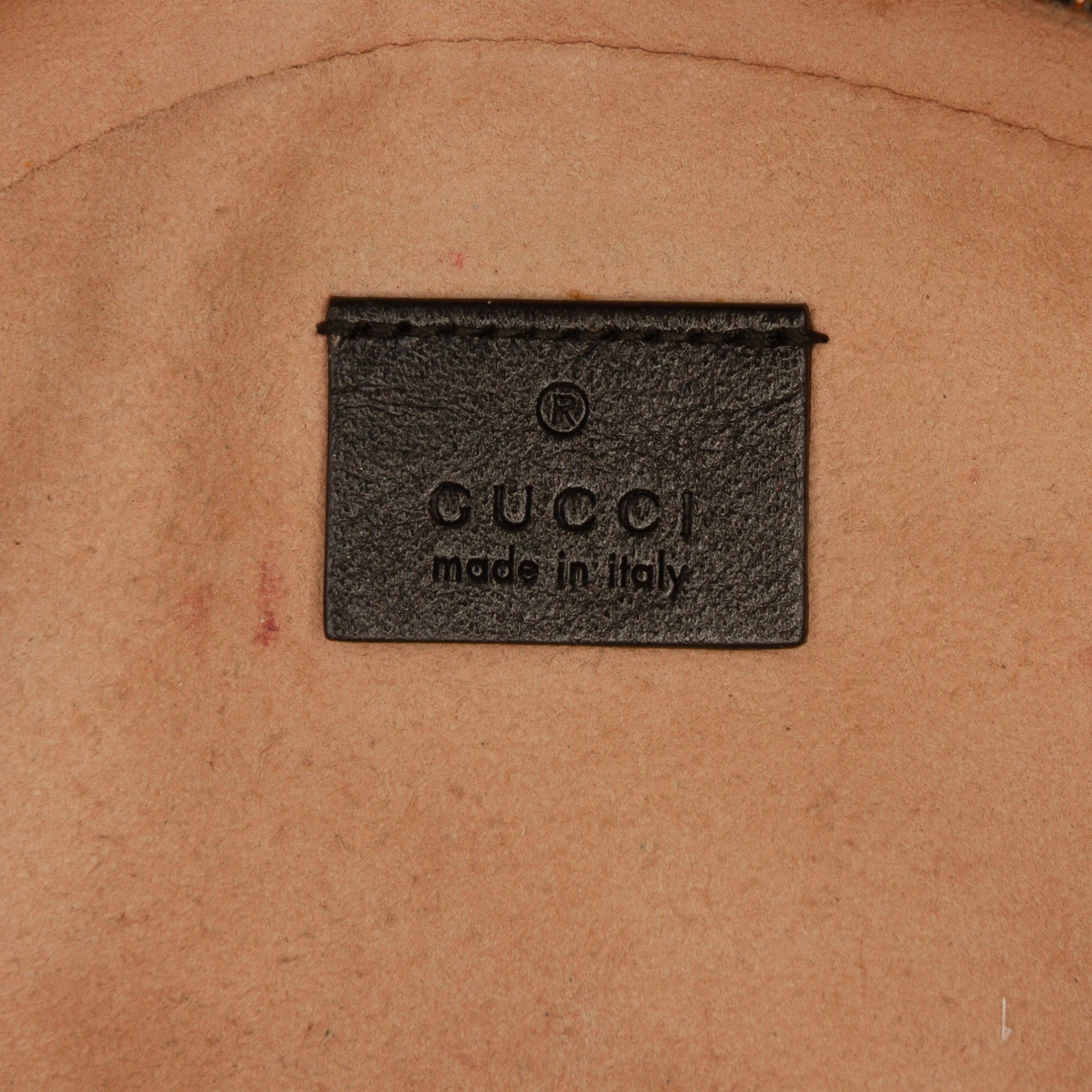 Gucci Mini GG Marmont Matelasse Cuir Rond Sac porté croisé