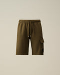 C.P. Company Light Fleece Utility Shorts Ivy Green