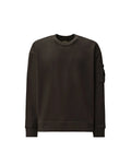 Cp Company 060J Brushed Resist Dyed Lens Sweatshirt In Black Sand