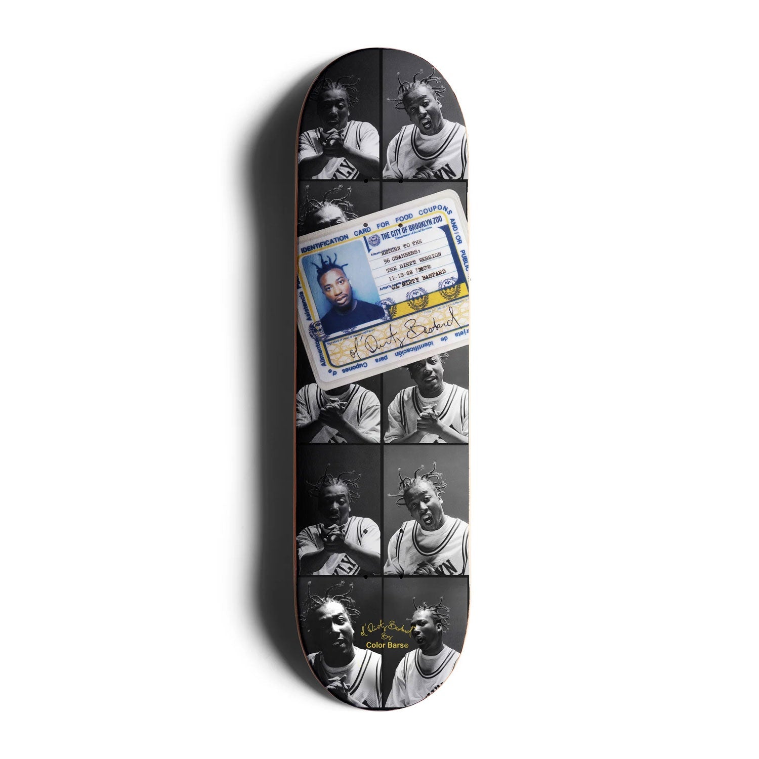 Color Bars Skateboard Deck ODB ID Card 8.25" x 32"