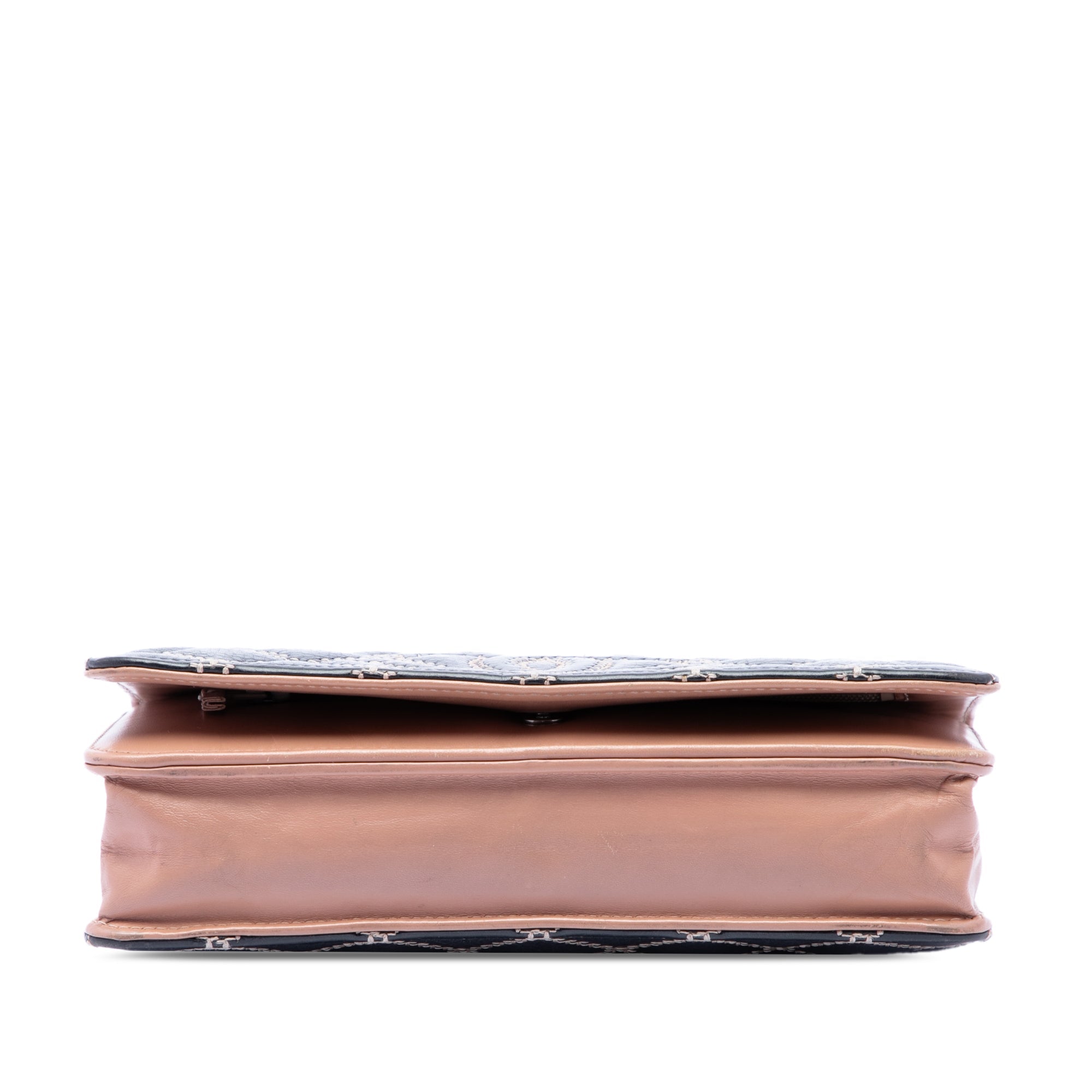 Chanel Surpiqué CC Matelassé Cuir de veau Wallet on Chain