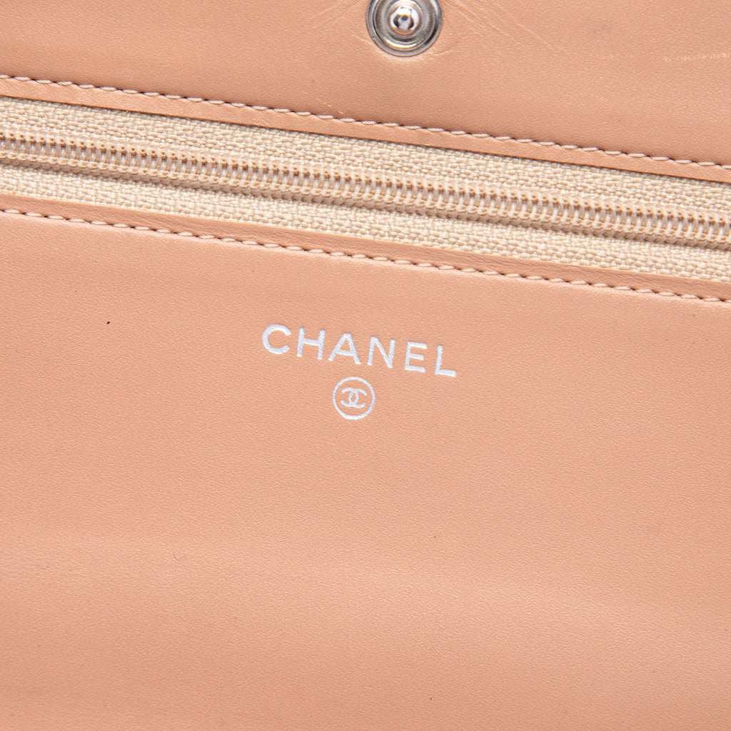 Chanel Surpiqué CC Matelassé Cuir de veau Wallet on Chain