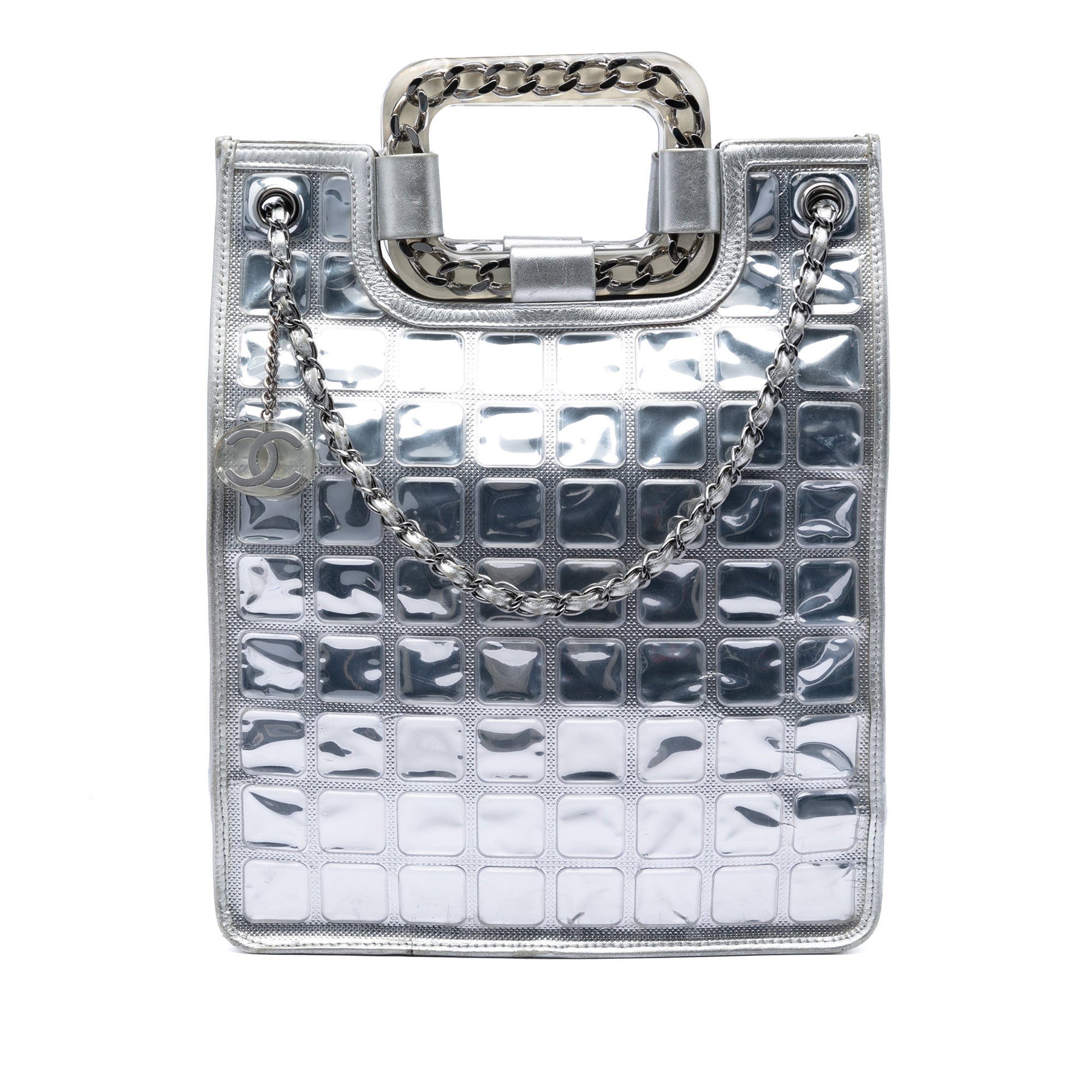 Chanel CC Vinyl Ice Cube Shopper Cabas