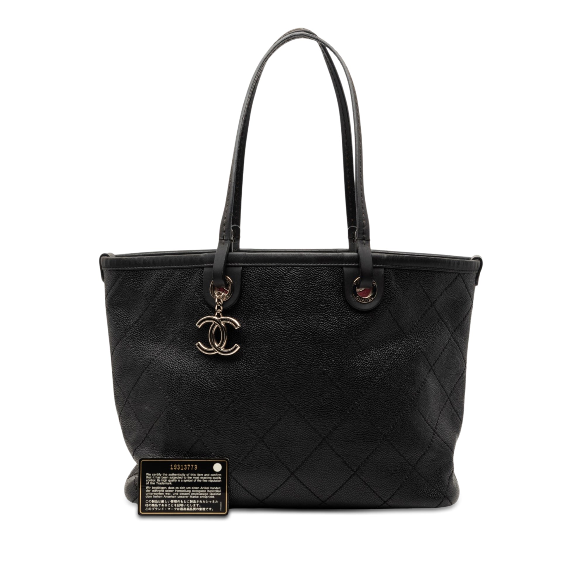Chanel CC Caviar Wild Stitch On the Road Cabas
