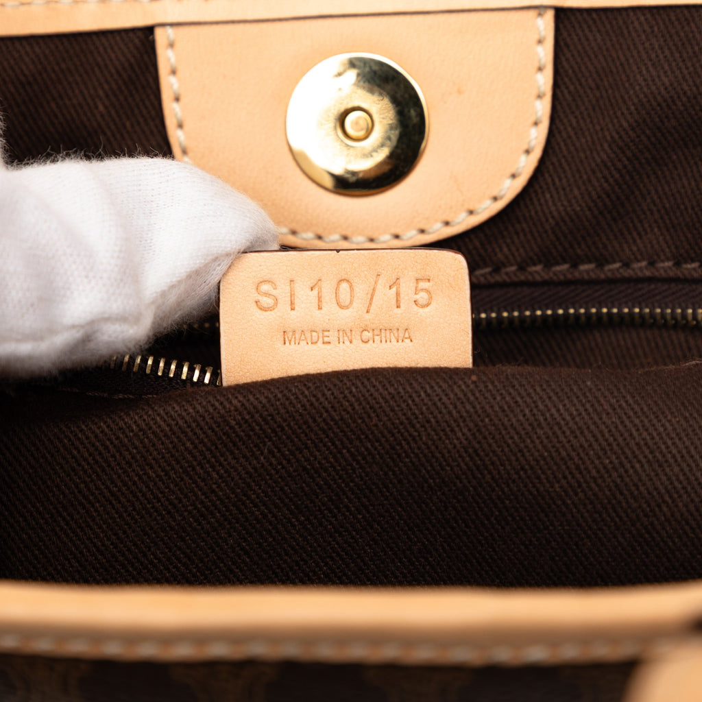 Celine Macadam Coated Toile Cabas vertical