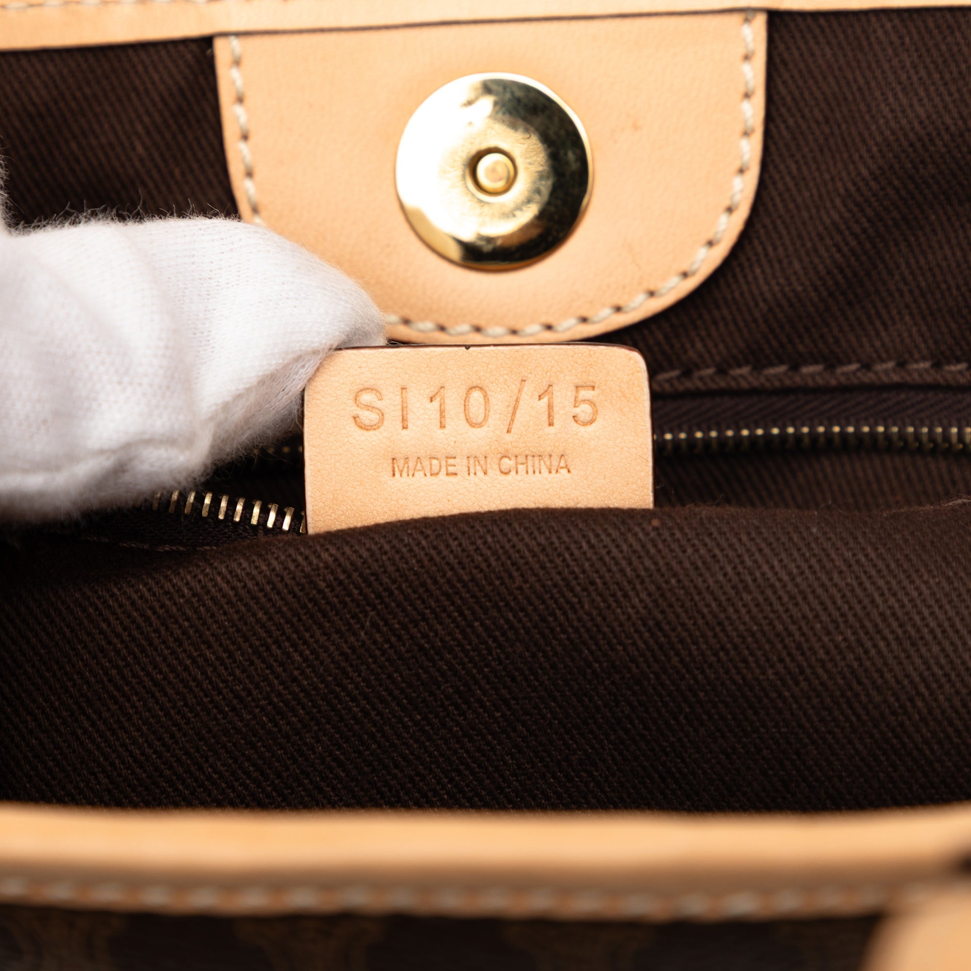 Celine Macadam Coated Toile Cabas vertical