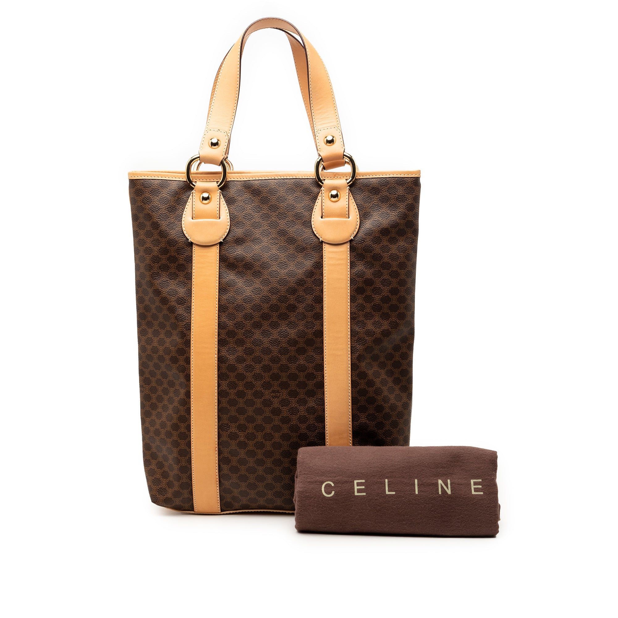 Celine Macadam Coated Toile Cabas vertical