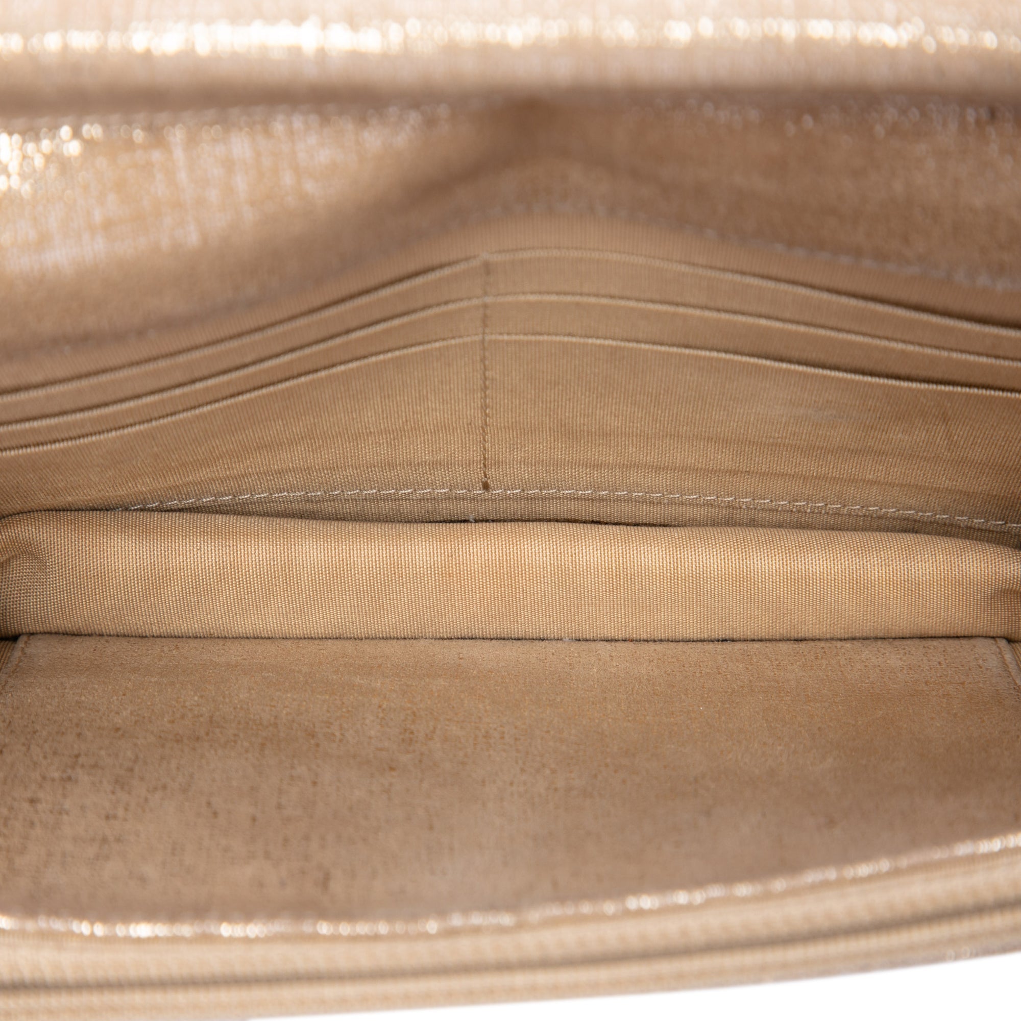 Chanel CC Matelassé Metallic Fabric Wallet on Chain