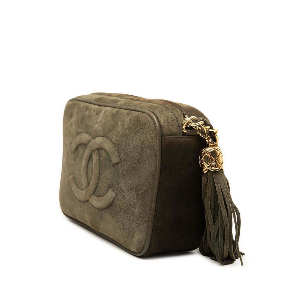 Chanel CC Daim Pompon Sac caméra