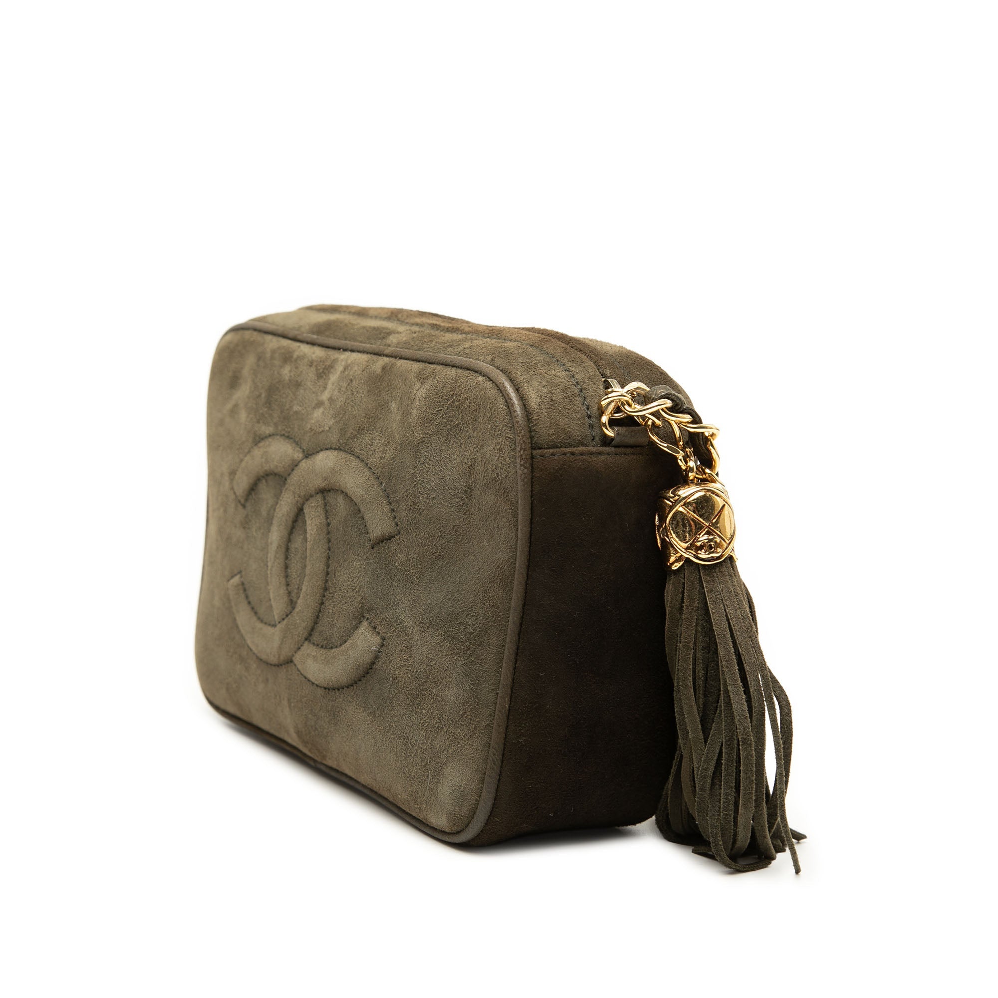 Chanel CC Daim Pompon Sac caméra