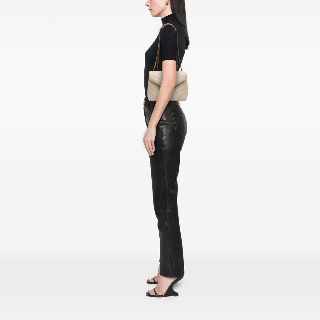 Saint Laurent Small Matelasse Cuir de veau Monogram LouLou Sac bandoulière